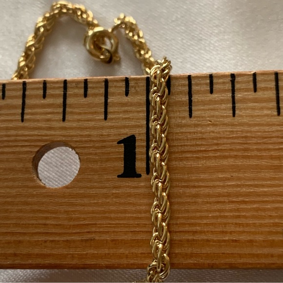 New! 14K GOLD plated six inch bracelet rope style - Picture 3 of 4